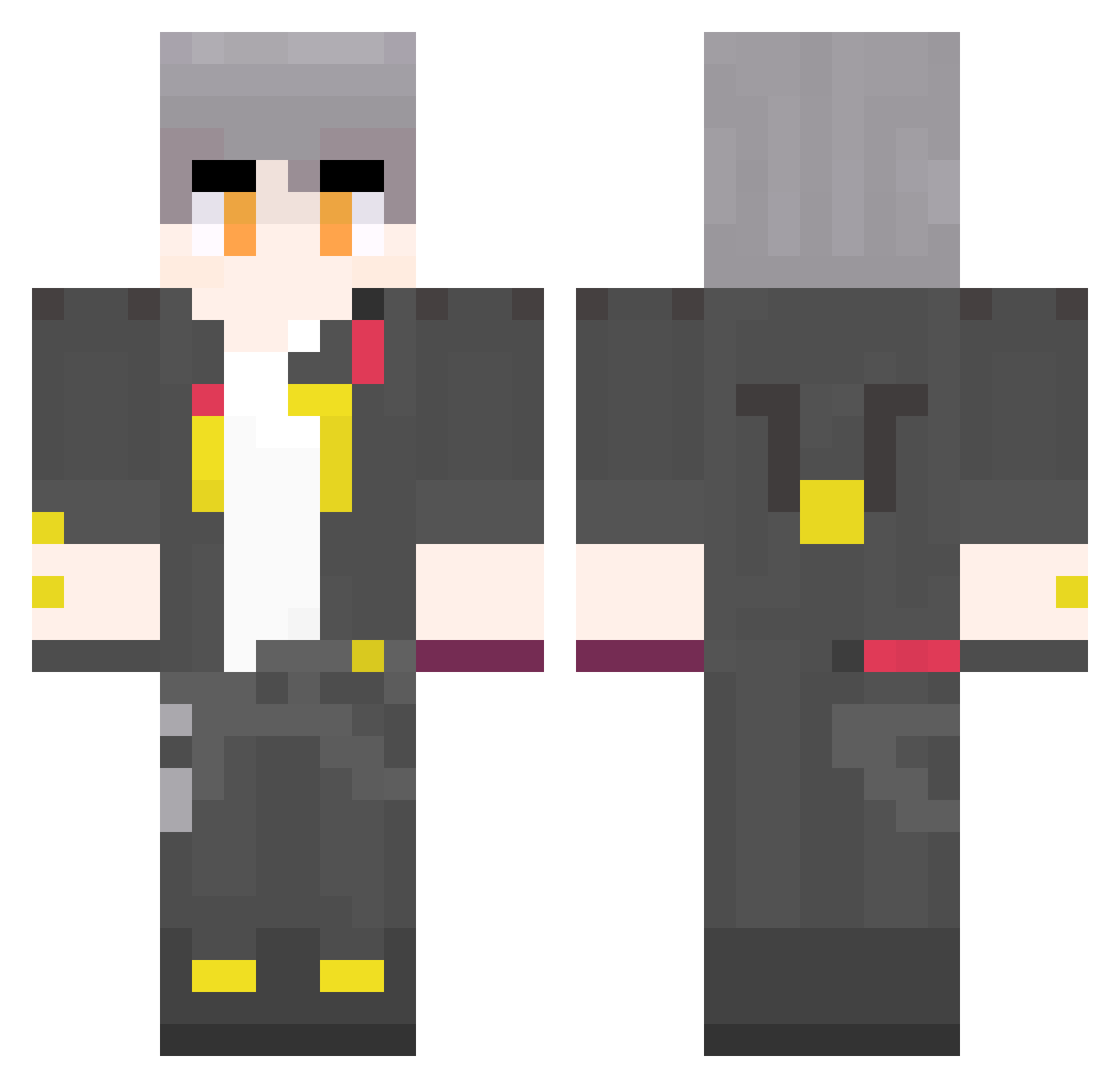 vito1104 Minecraft skin, front and back view