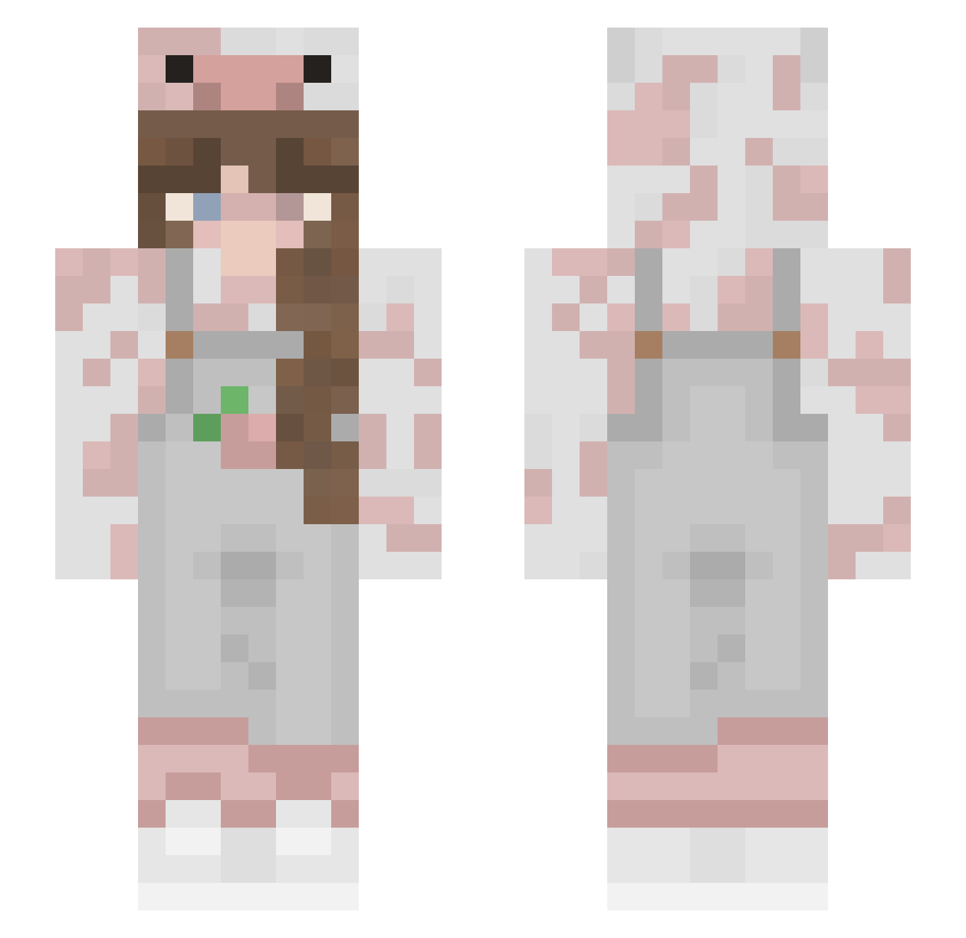 sleepysmalls Minecraft skin, front and back view