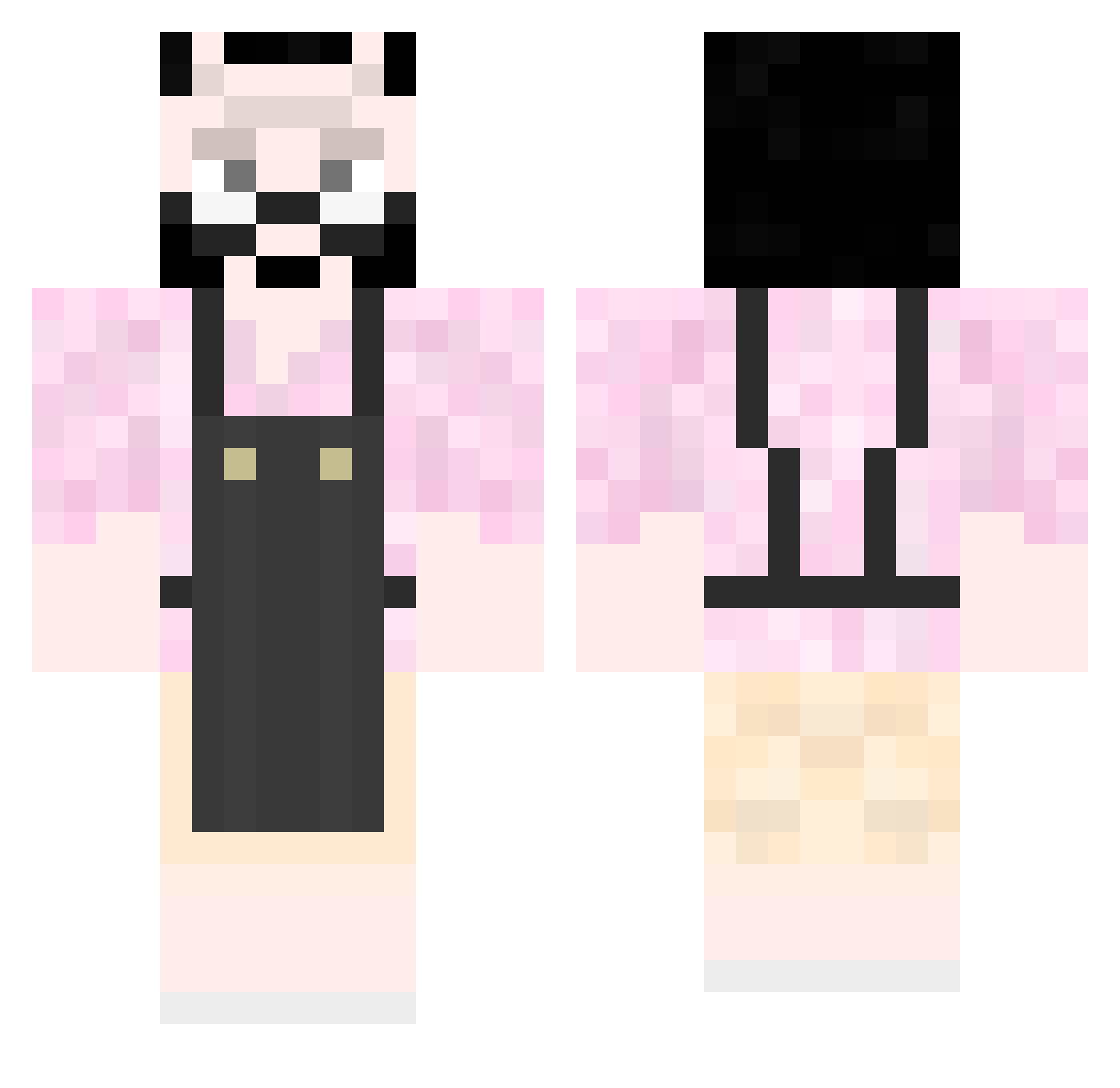 Arohnid Minecraft skin, front and back view