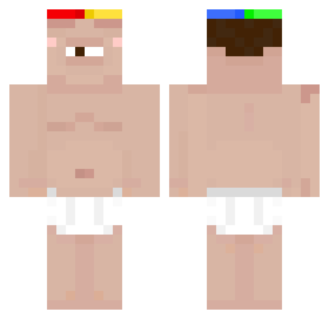 Romanien Minecraft skin, front and back view