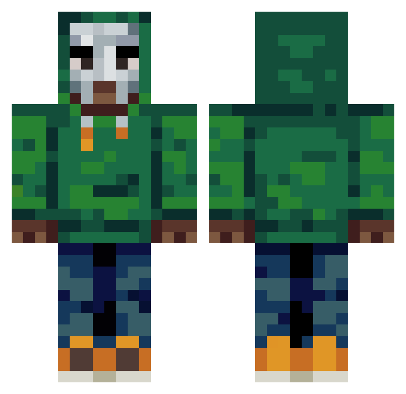 Frozone091 Minecraft skin, front and back view