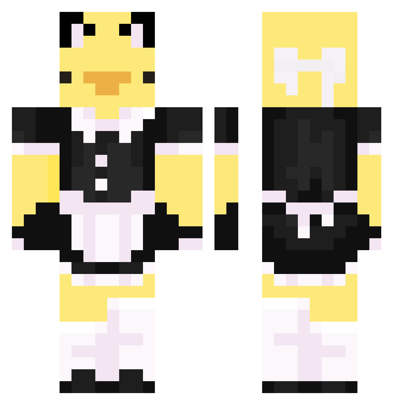 TheIsaiasGamer Minecraft skin, front and back view