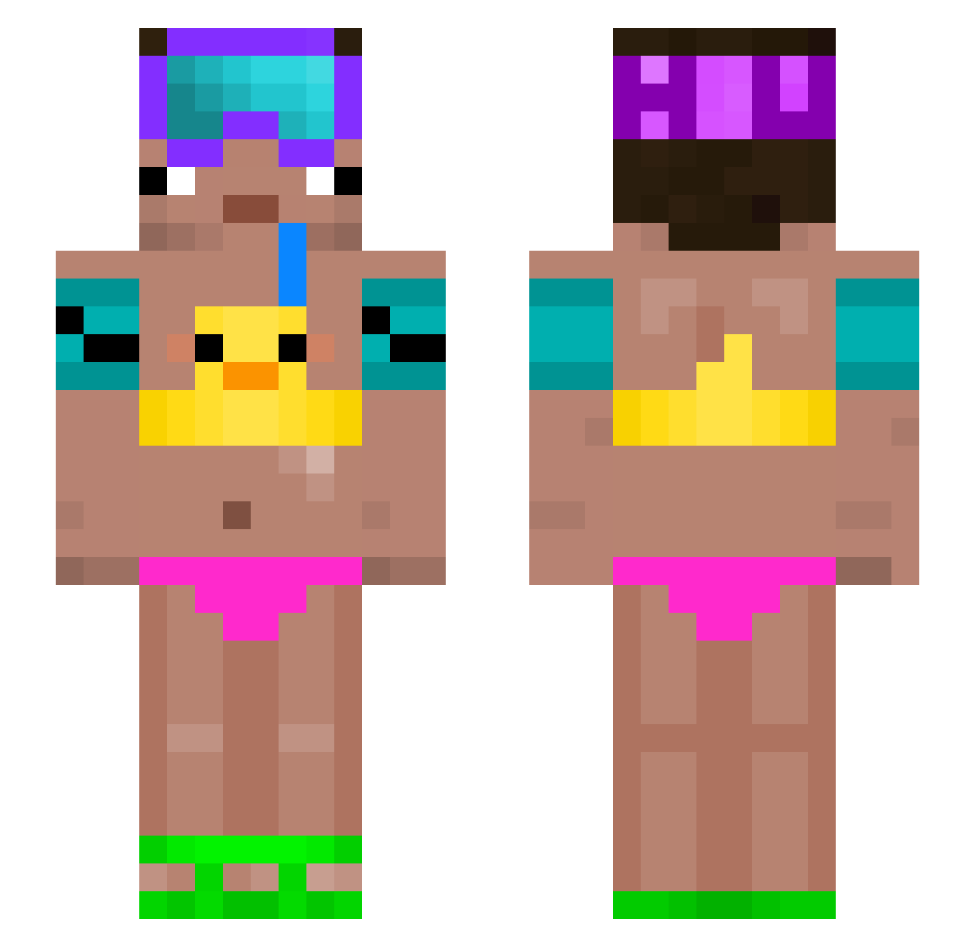 _CH0KA_ Minecraft skin, front and back view