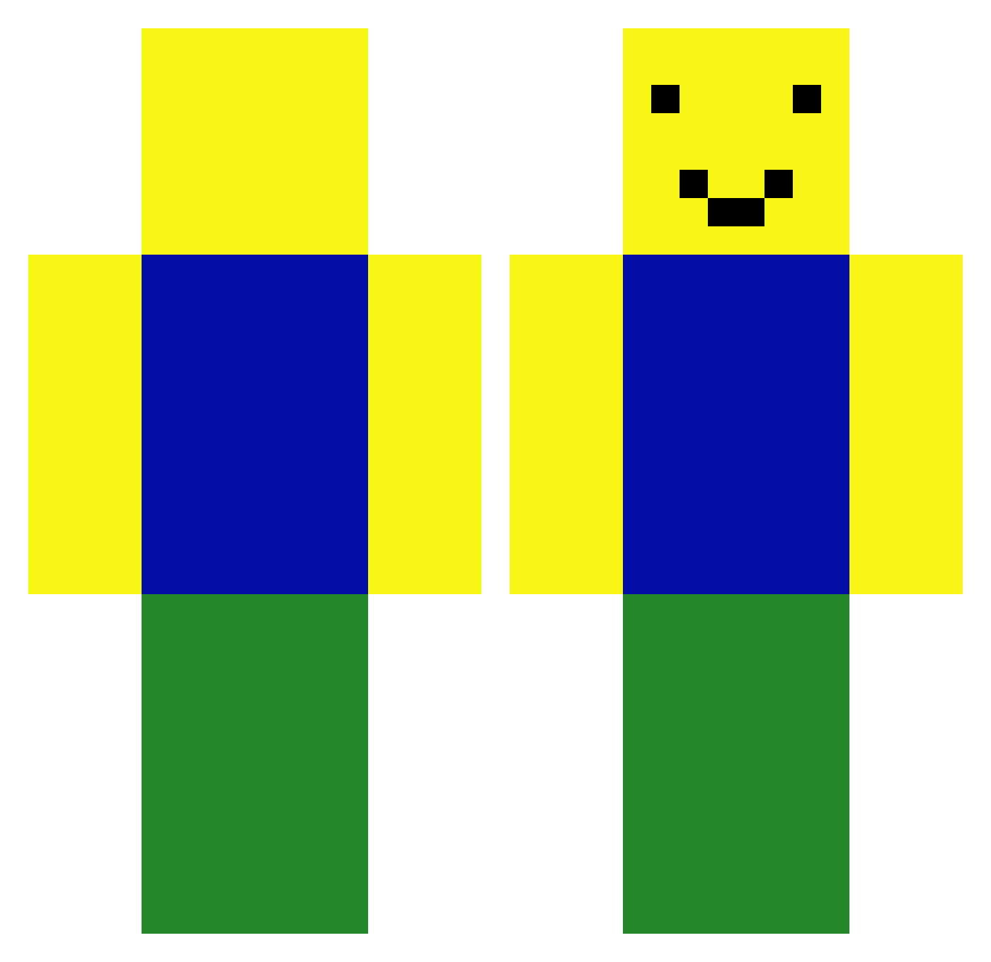 SourSoyBean Minecraft skin, front and back view