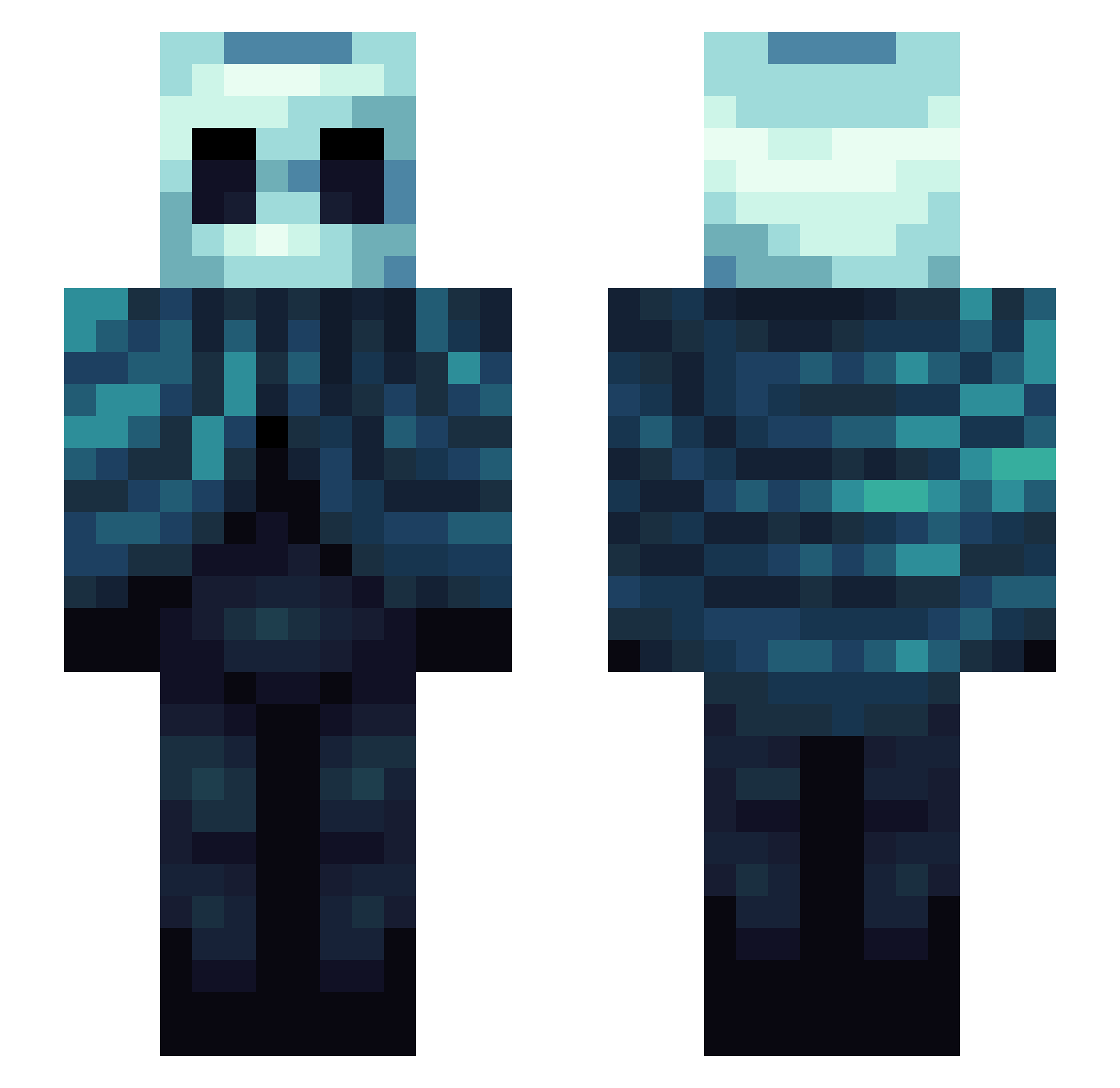 Dommys_craft Minecraft skin, front and back view
