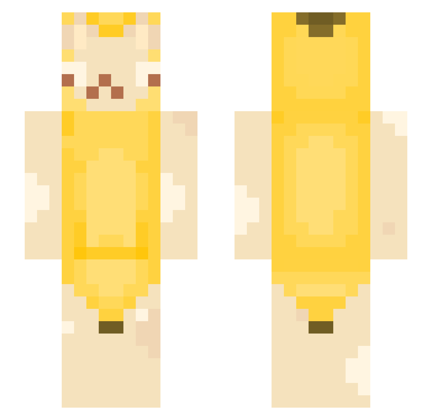 ArticSiren Minecraft skin, front and back view