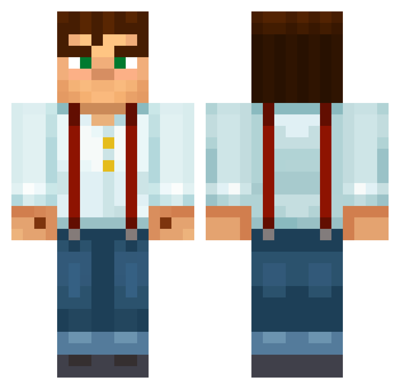 Yahya_187 Minecraft skin, front and back view