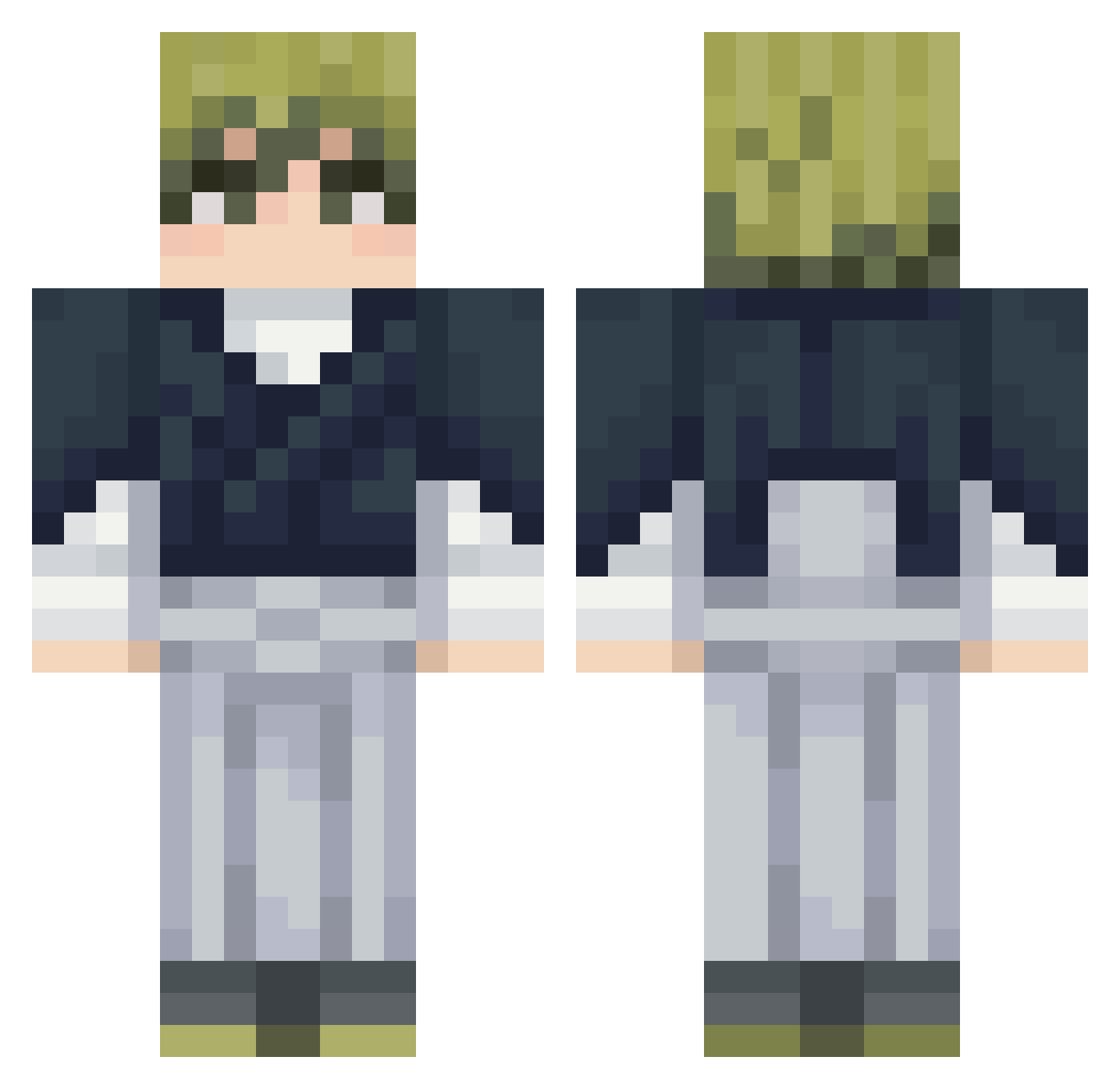 rimilo292 Minecraft skin, front and back view
