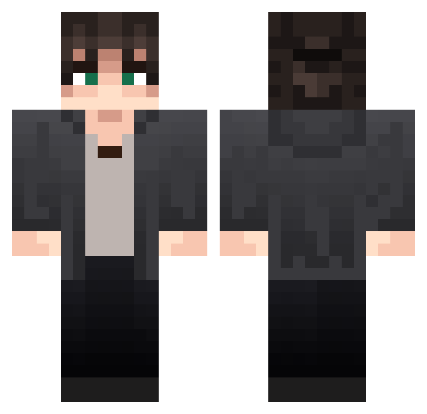 silver2_ Minecraft skin, front and back view