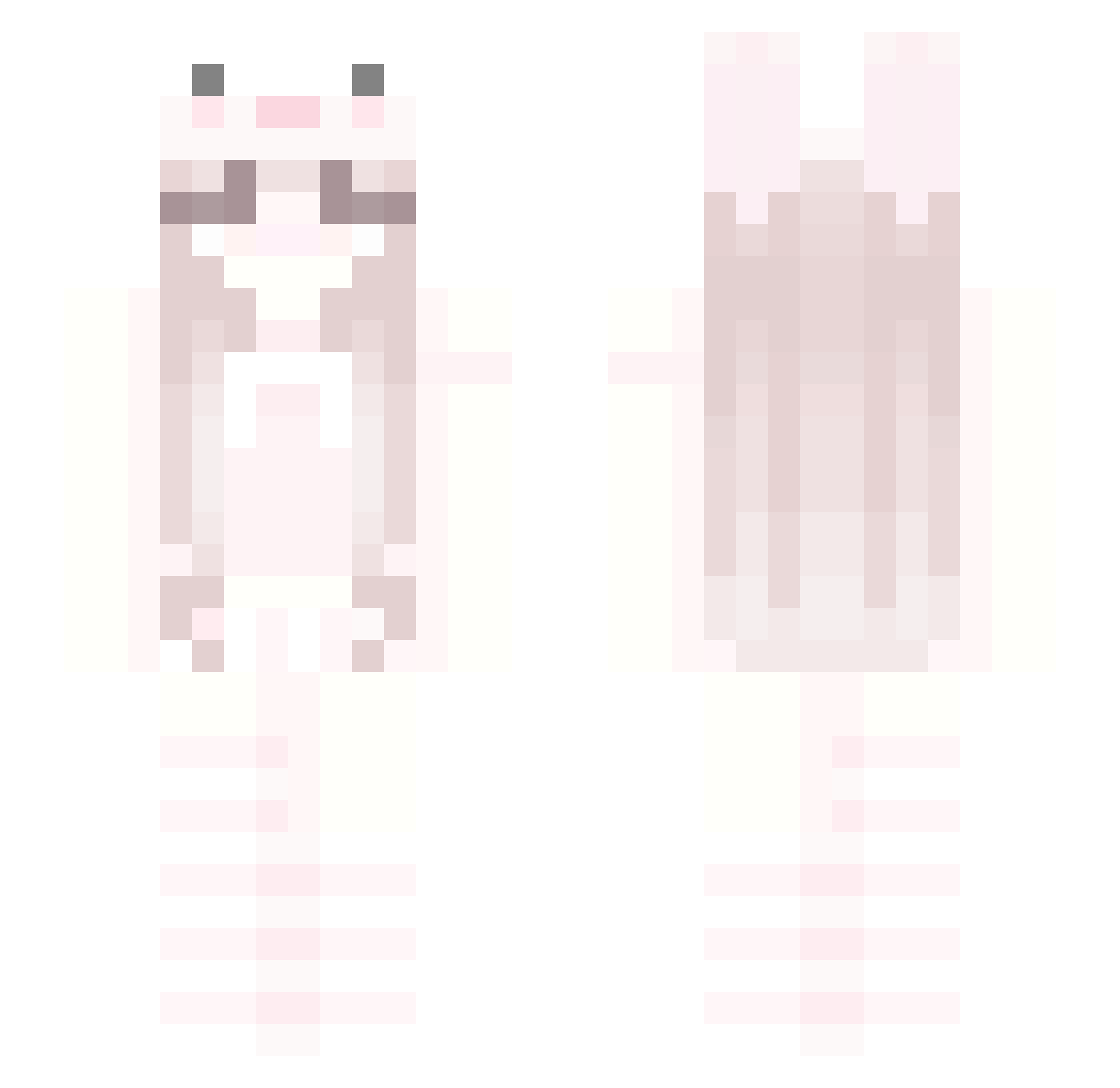 Lurvq Minecraft skin, front and back view