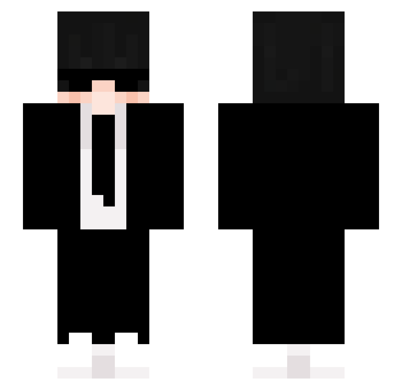 Wixi22 Minecraft skin, front and back view