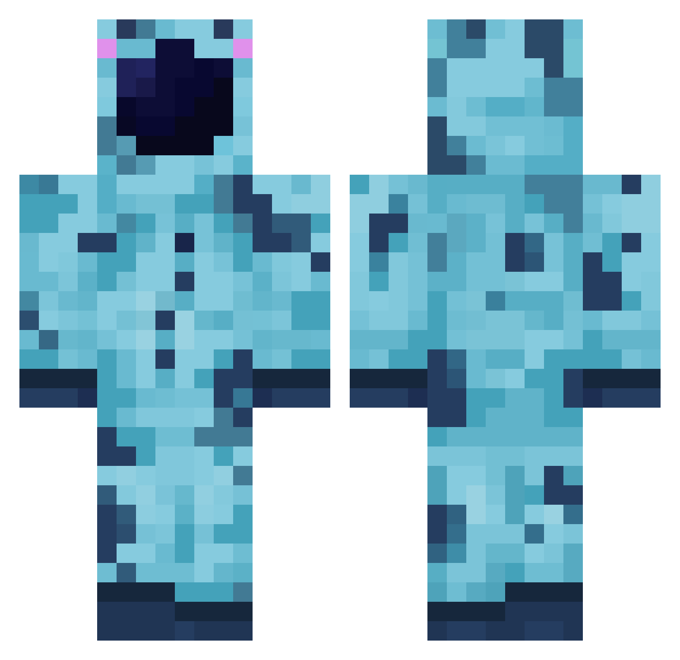 fifteenkisser Minecraft skin, front and back view