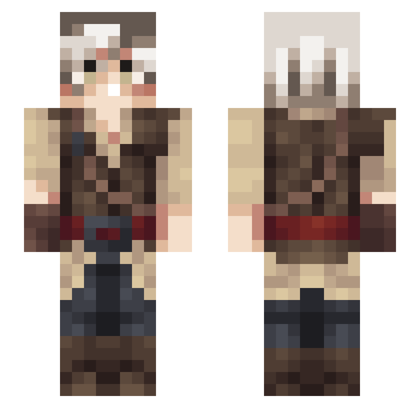 DitisMike Minecraft skin, front and back view