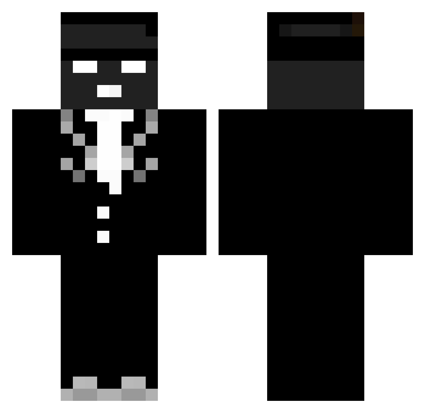 slickarooo Minecraft skin, front and back view