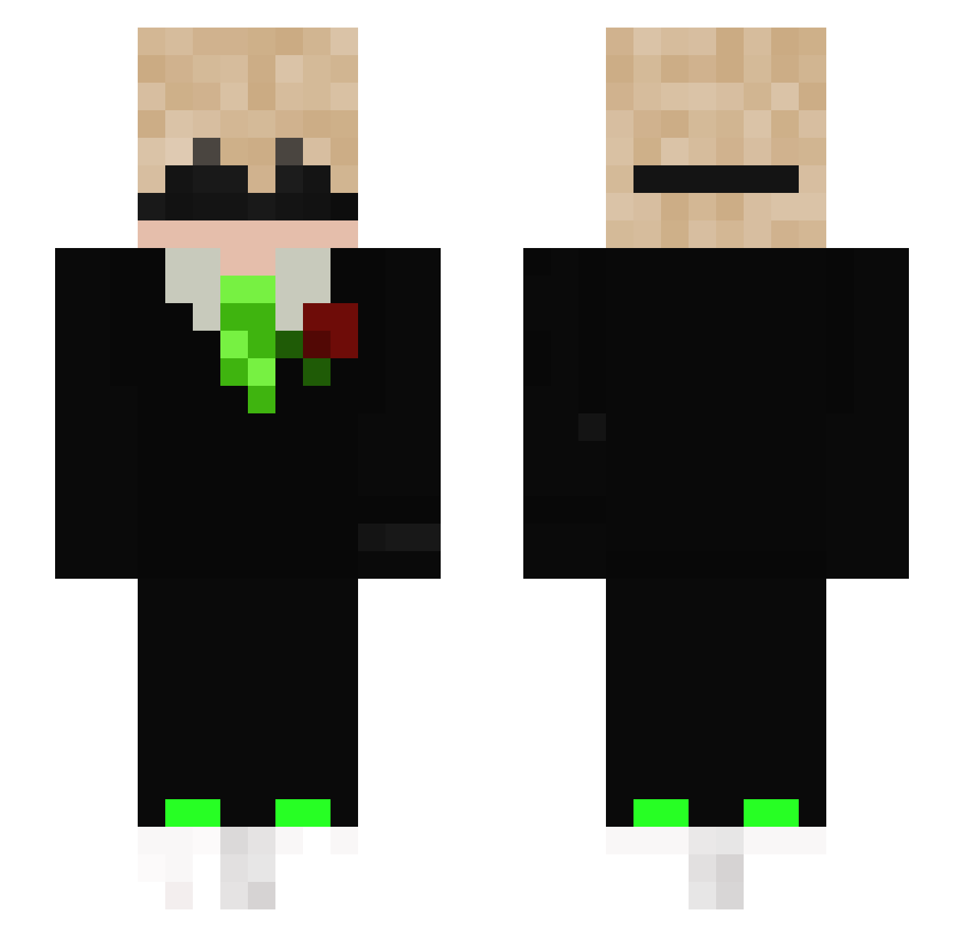 LennyGPG Minecraft skin, front and back view