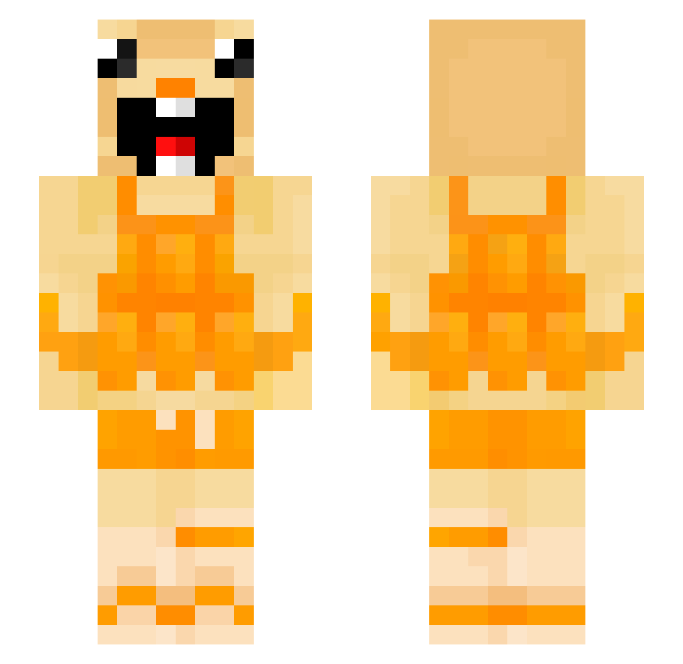 MeikoTime Minecraft skin, front and back view