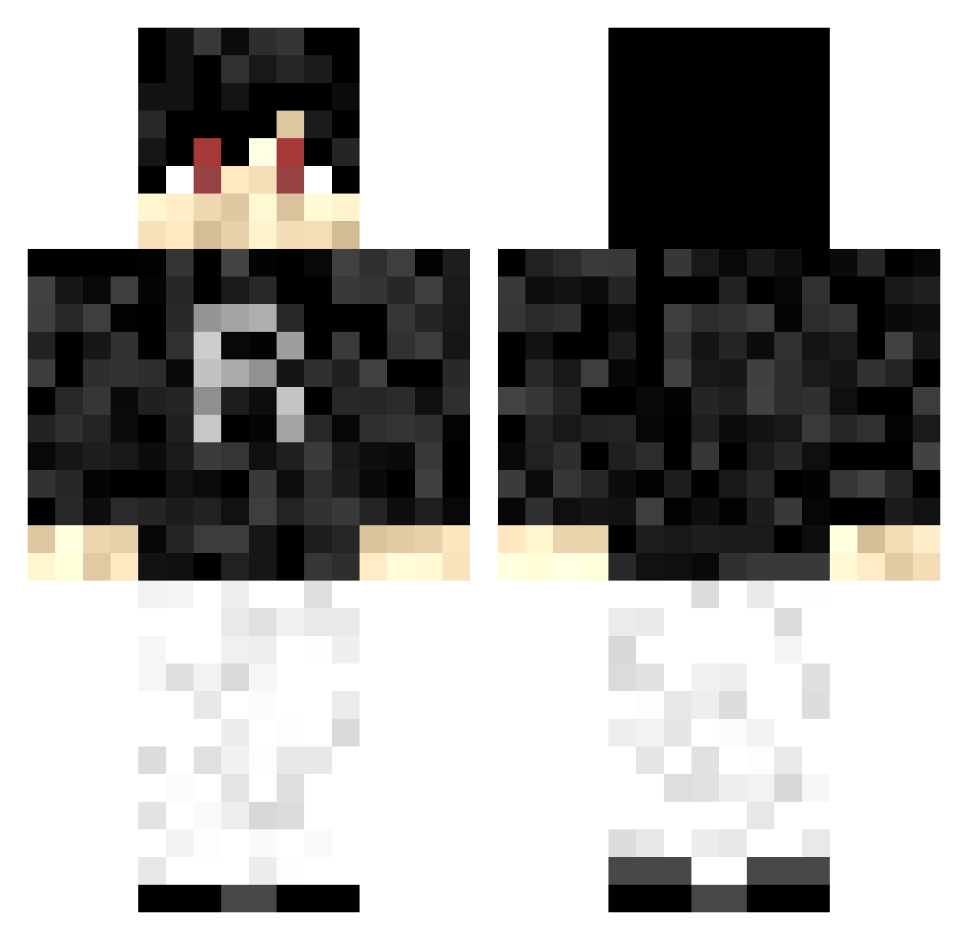 7qraxxanw Minecraft skin, front and back view