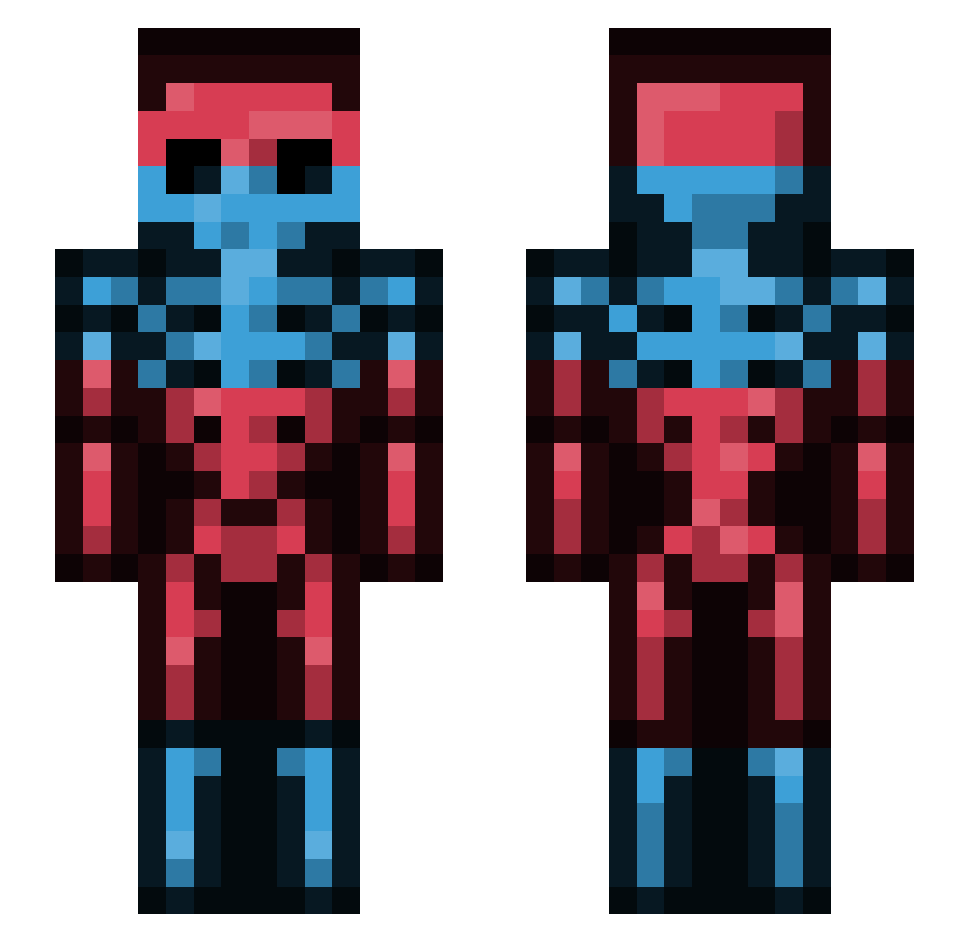 ehrenotto123 Minecraft skin, front and back view