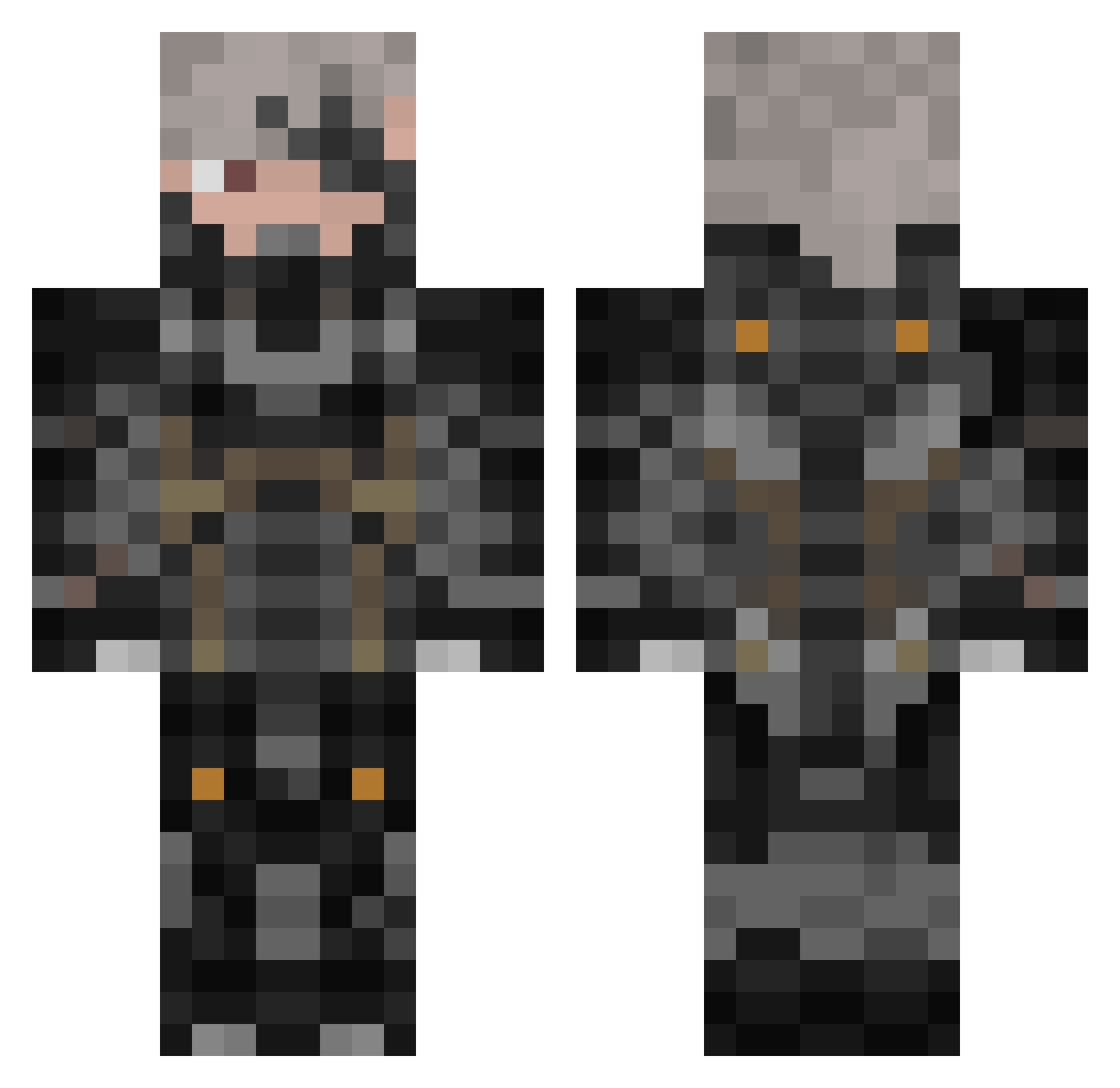 Frostberg20 Minecraft skin, front and back view