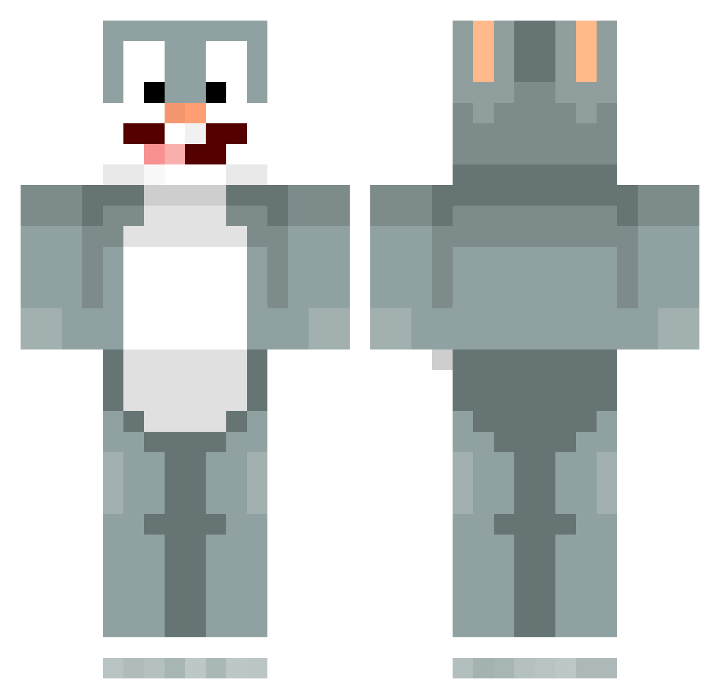 Tiberiusjones70 Minecraft skin, front and back view
