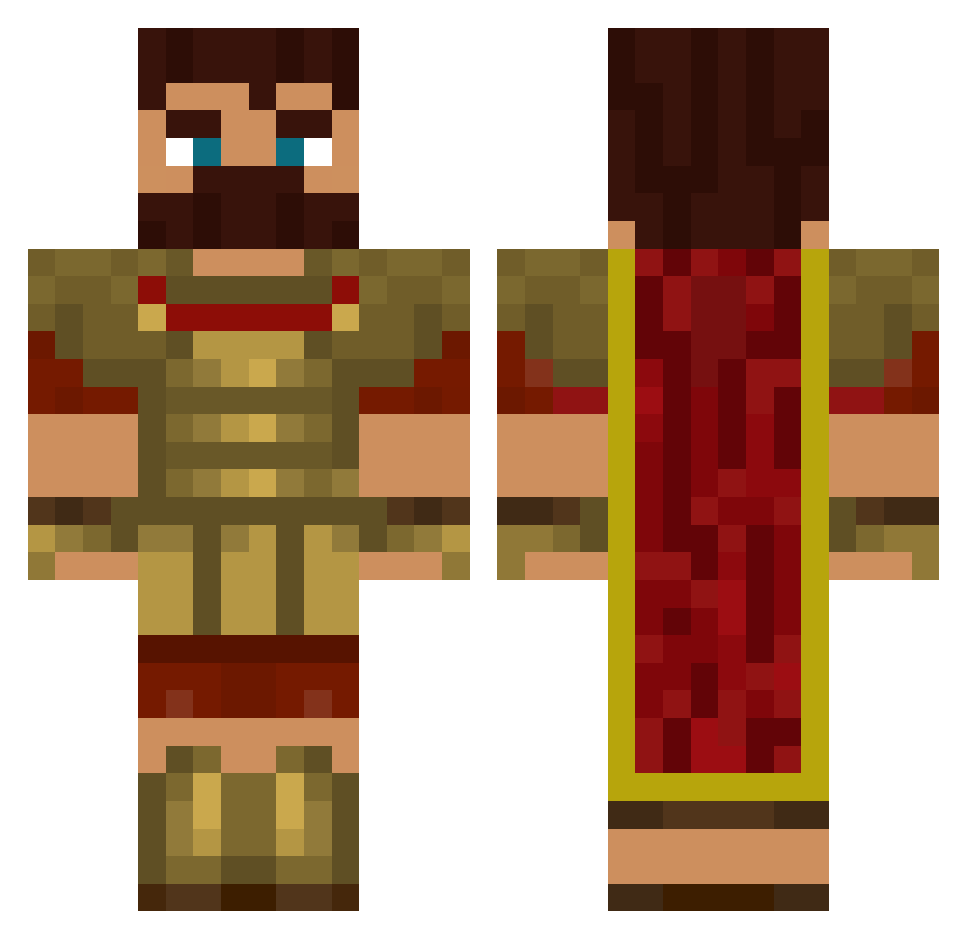 Bjessi Minecraft skin, front and back view