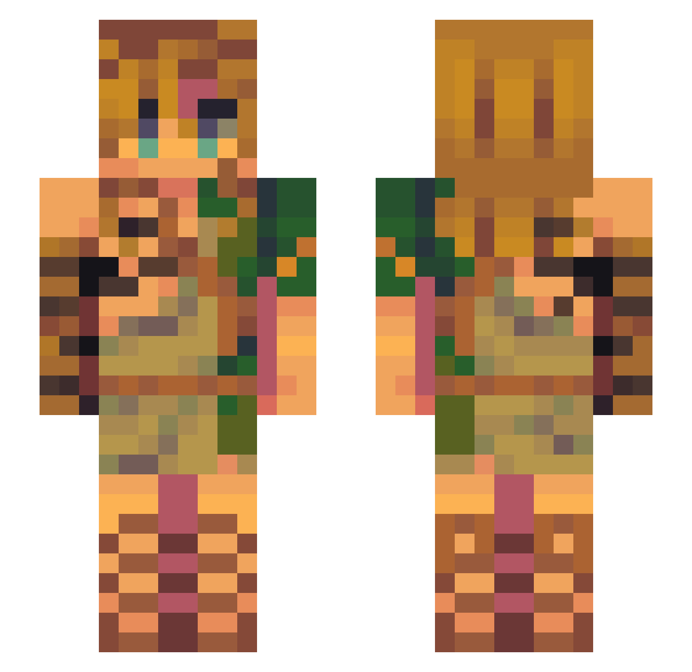 ppr40 Minecraft skin, front and back view