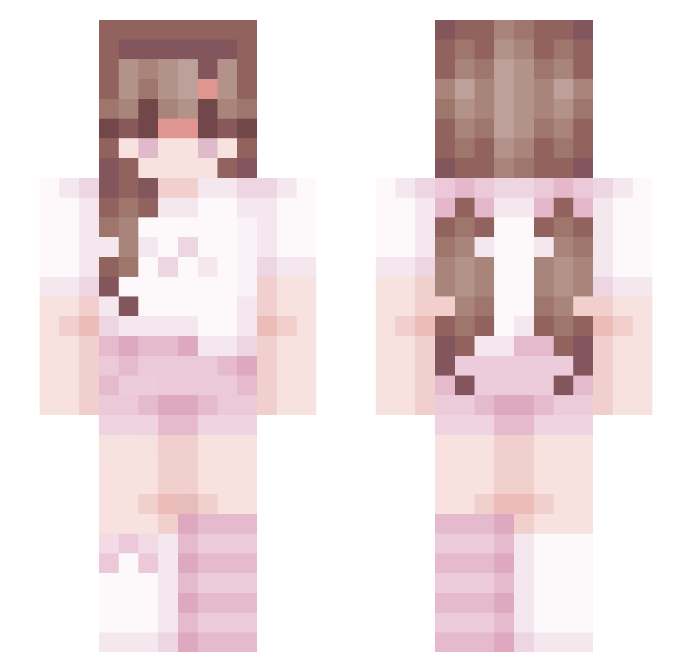 Punty11 Minecraft skin, front and back view