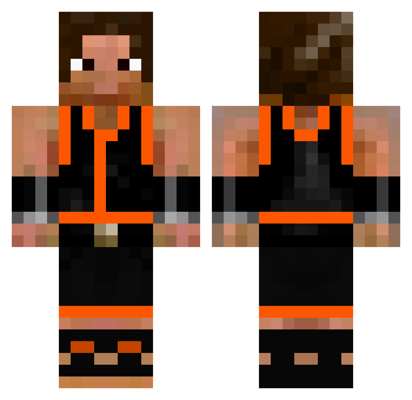 Karico Minecraft skin, front and back view