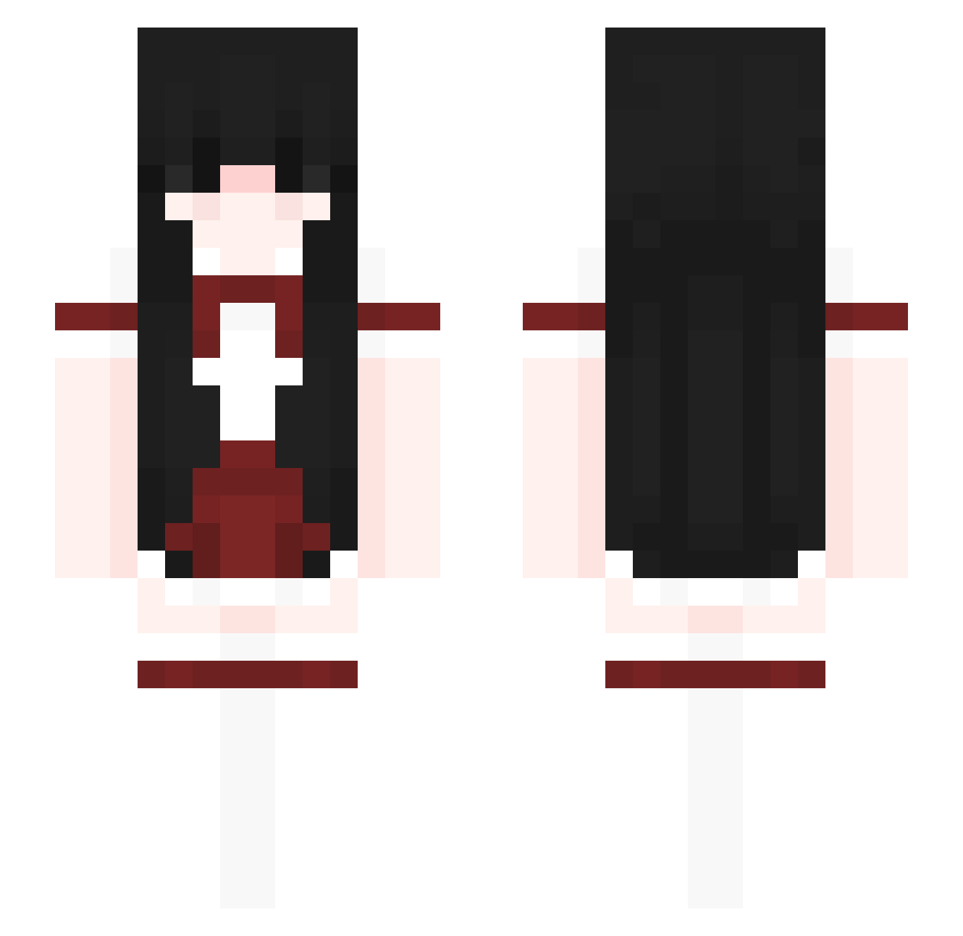 vergessliche__ Minecraft skin, front and back view