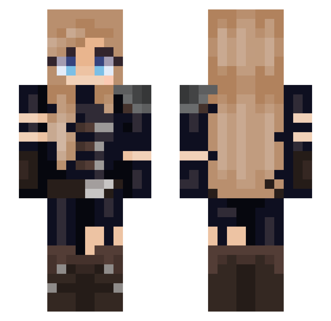 Stine_Andersen Minecraft skin, front and back view