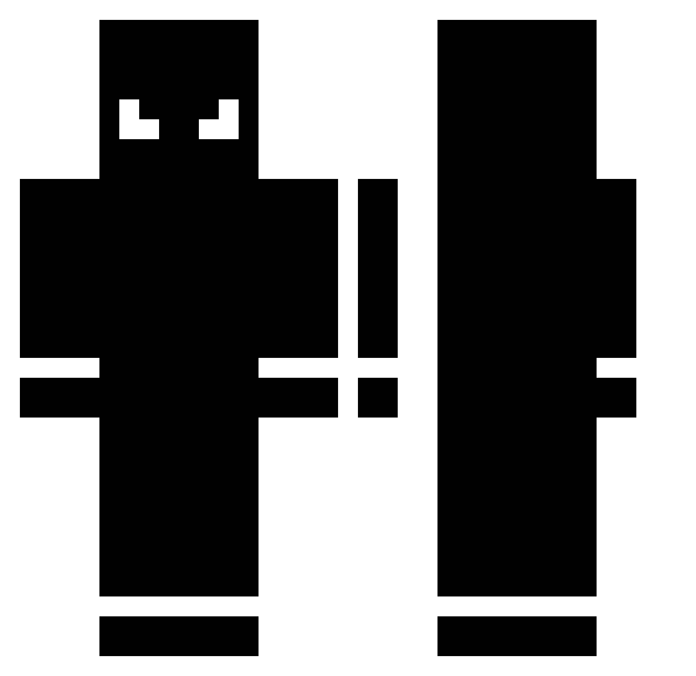 qr1qa Minecraft skin, front and back view