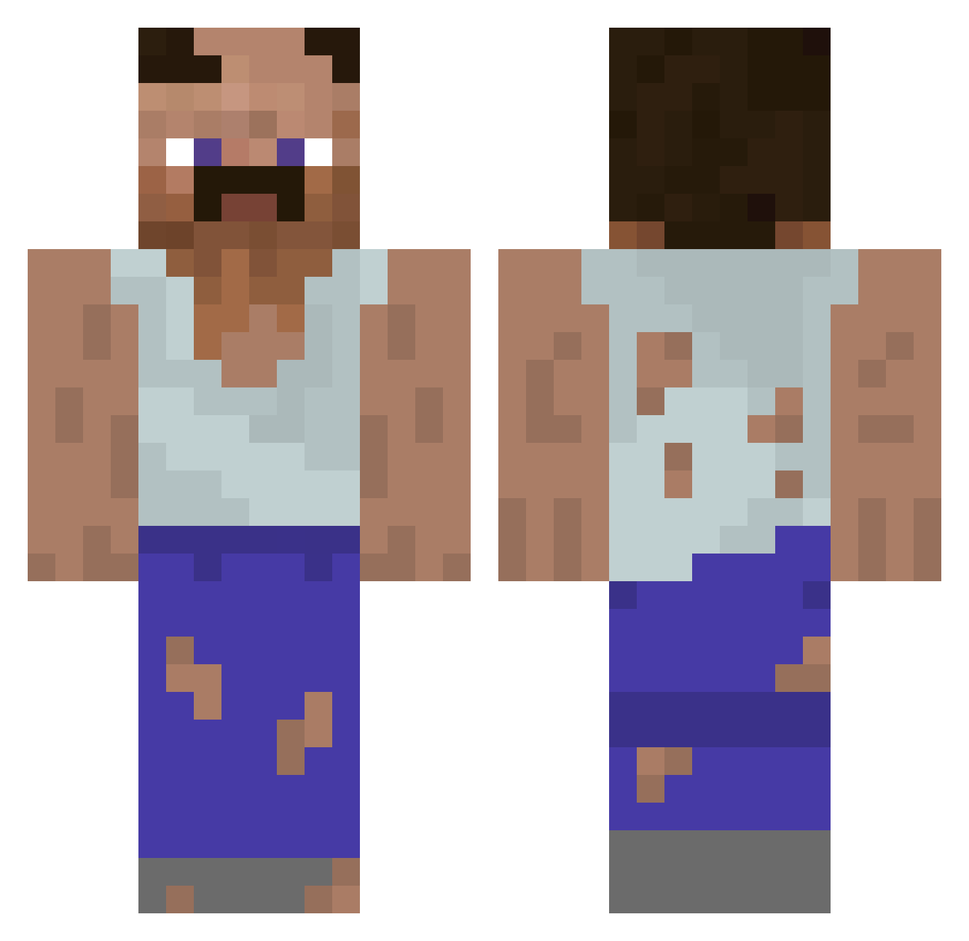 __Lenz Minecraft skin, front and back view