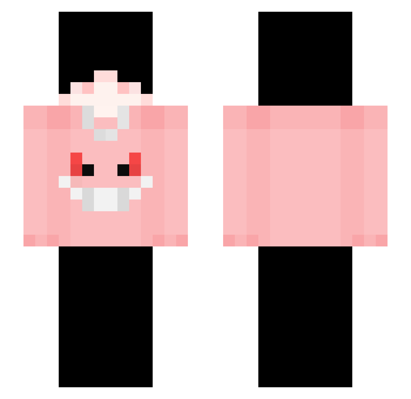 SHOWMEYOUREGO Minecraft skin, front and back view