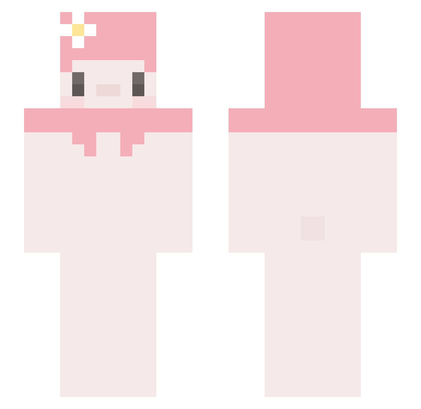 njcolee Minecraft skin, front and back view