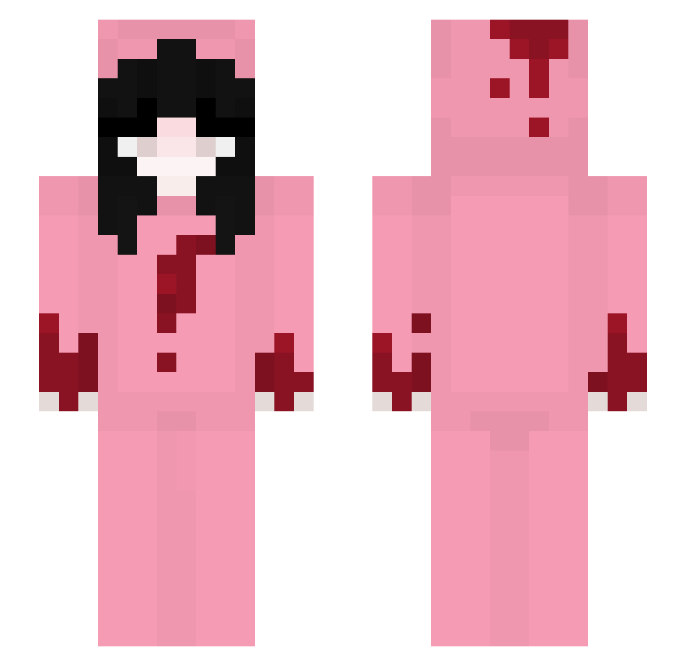 urqti Minecraft skin, front and back view