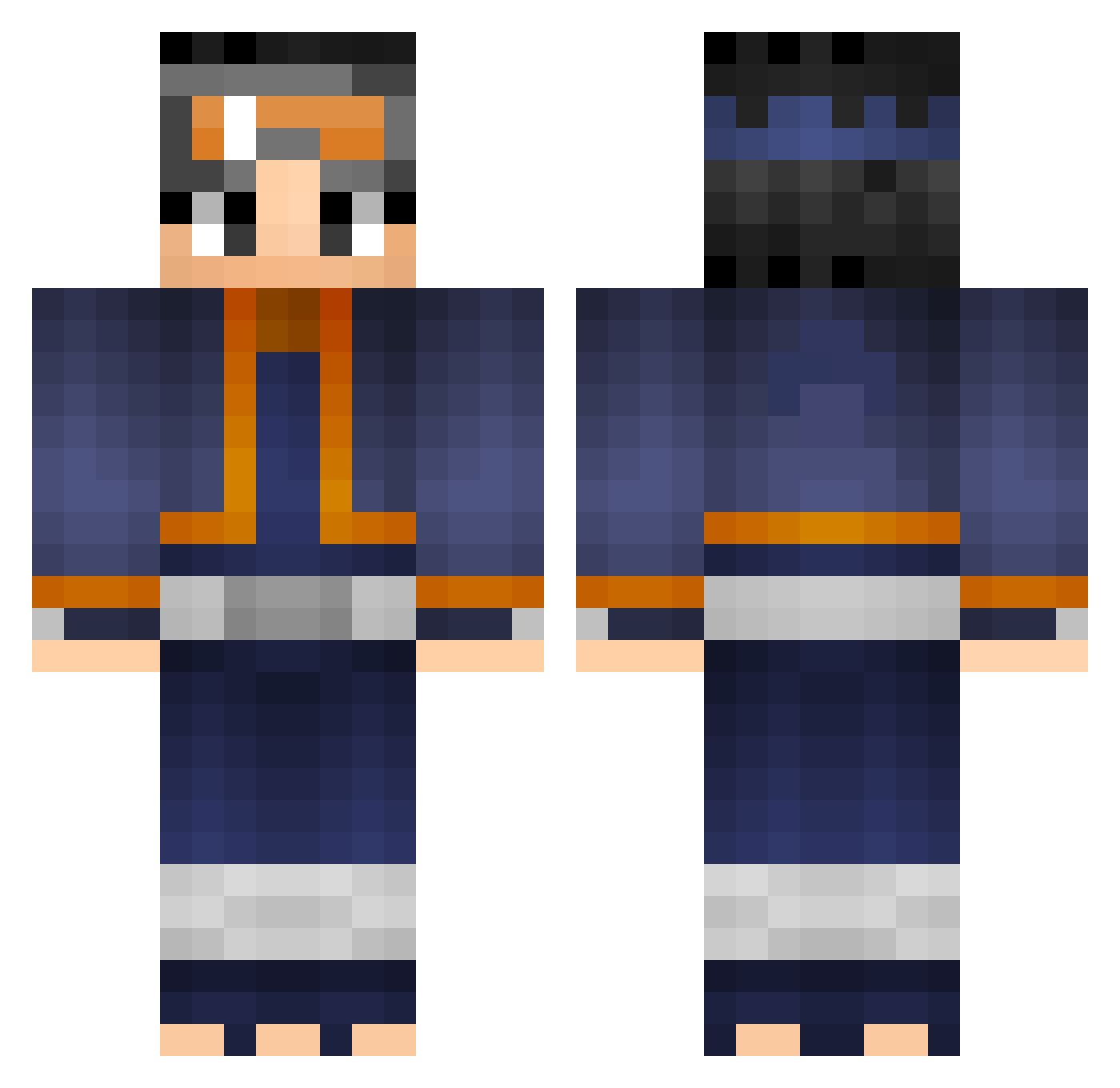 MaryGm Minecraft skin, front and back view