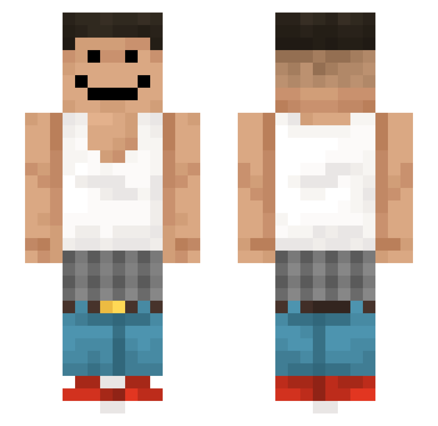 boooyar Minecraft skin, front and back view