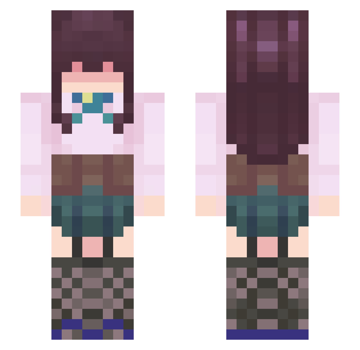 Cojin29 Minecraft skin, front and back view