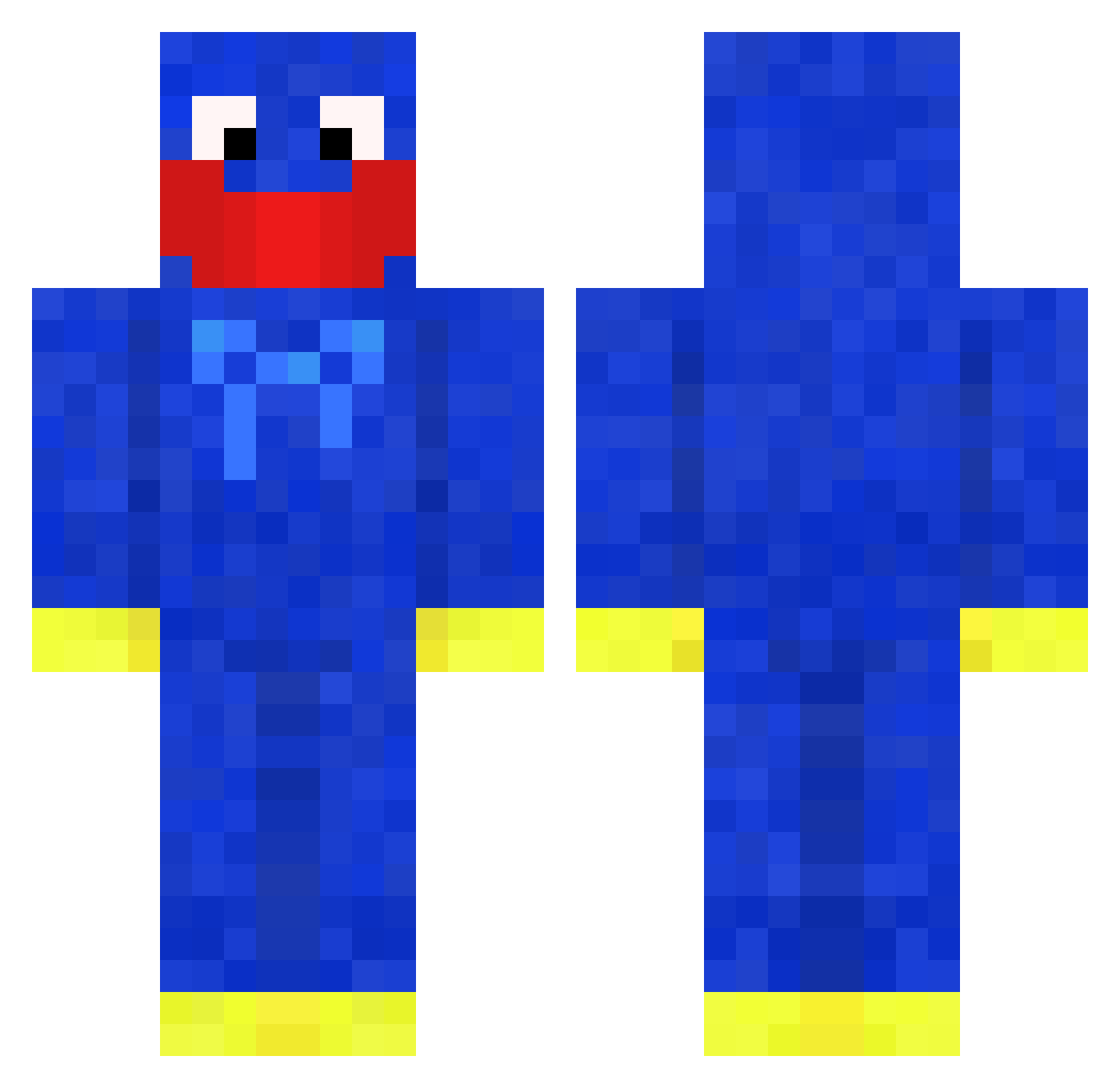 weiwei0214 Minecraft skin, front and back view