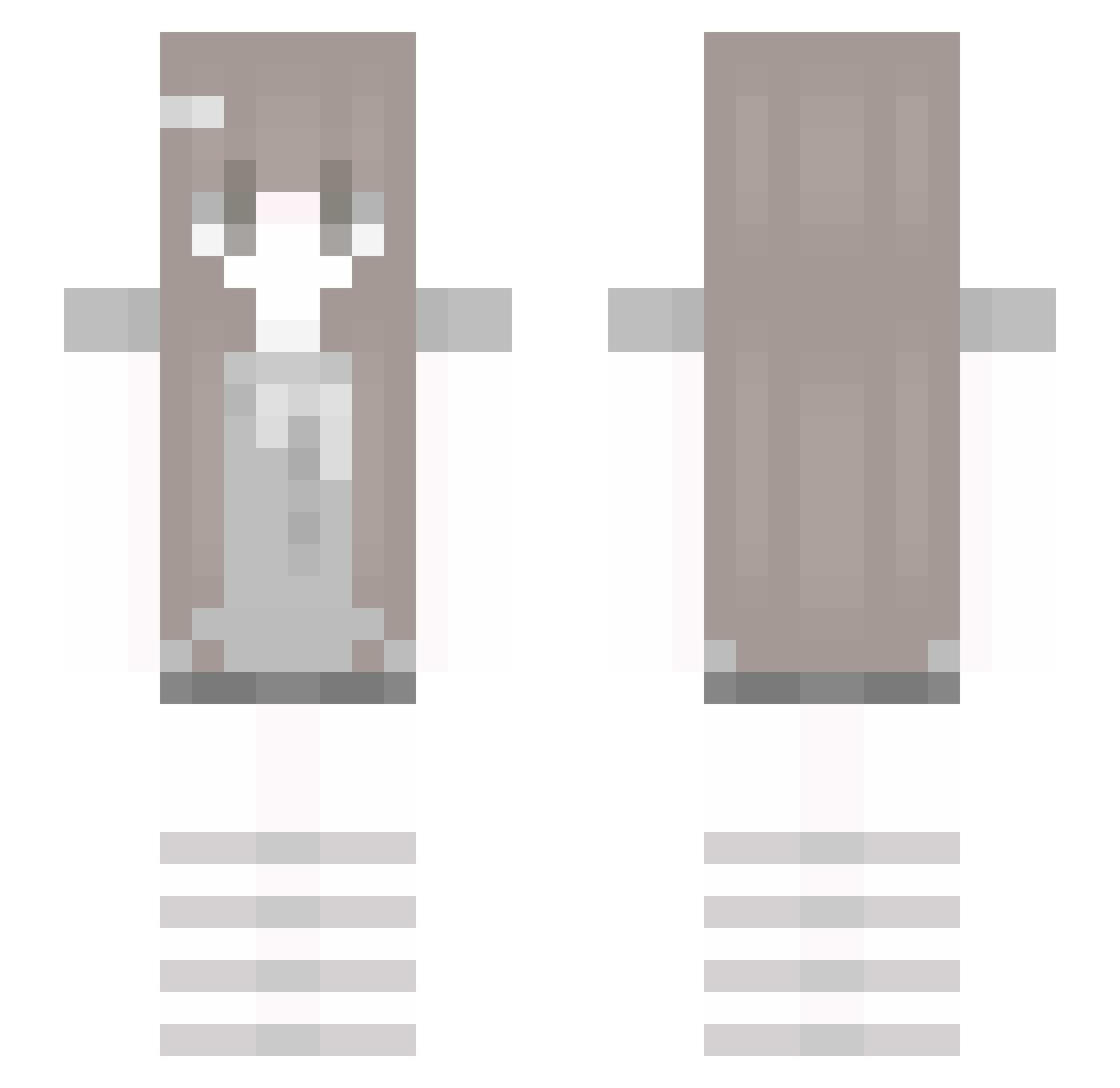 ainyf Minecraft skin, front and back view