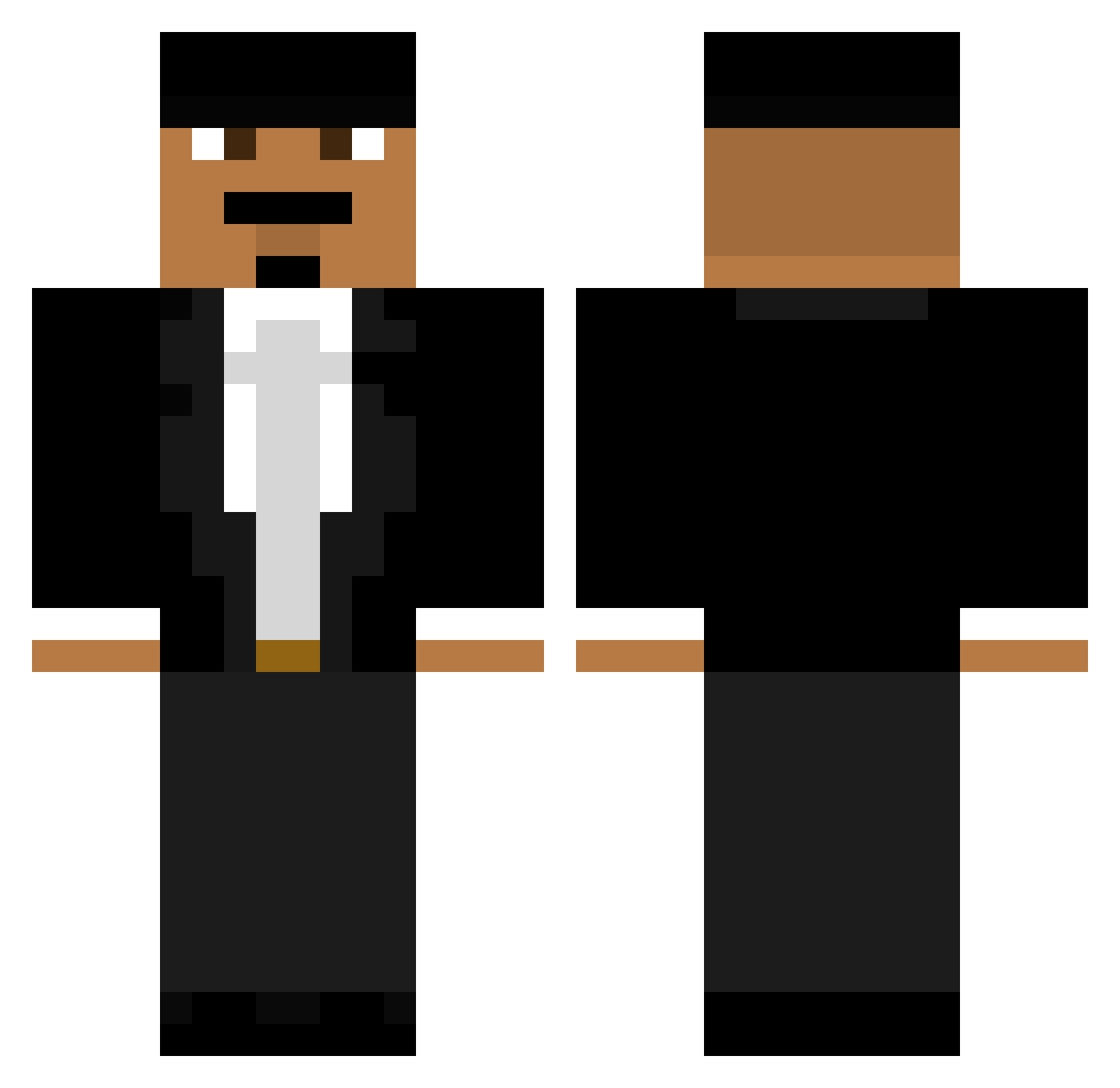 KULE0 Minecraft skin, front and back view
