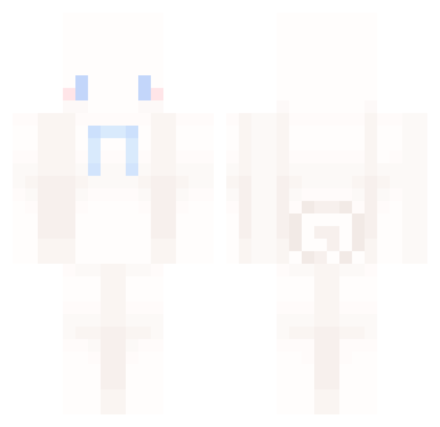 V33rm1n Minecraft skin, front and back view