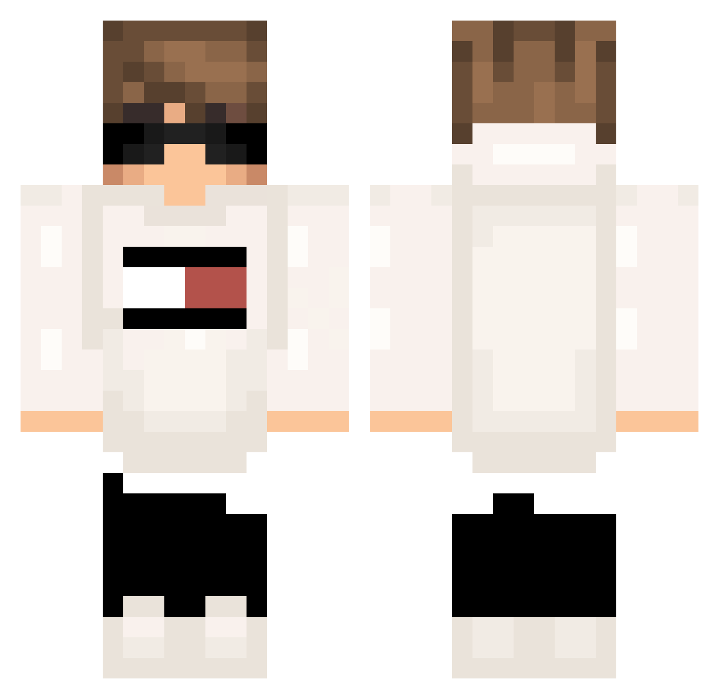 550g Minecraft skin, front and back view