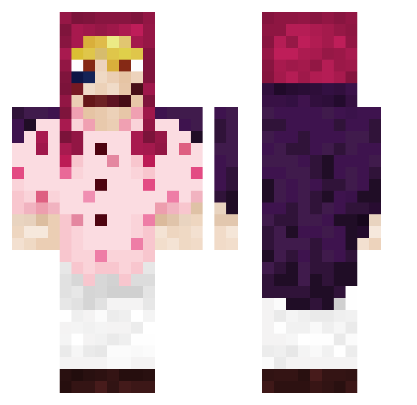 RollingUwU Minecraft skin, front and back view