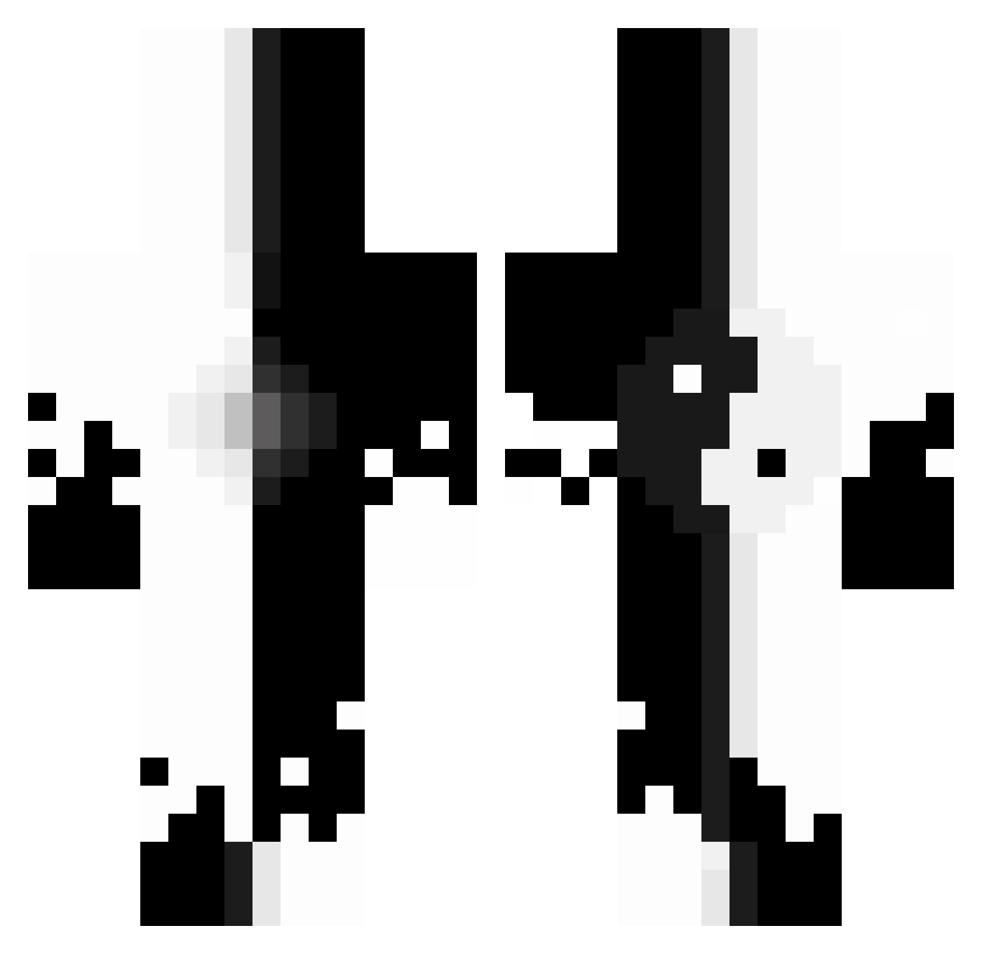 Masosphere Minecraft skin, front and back view