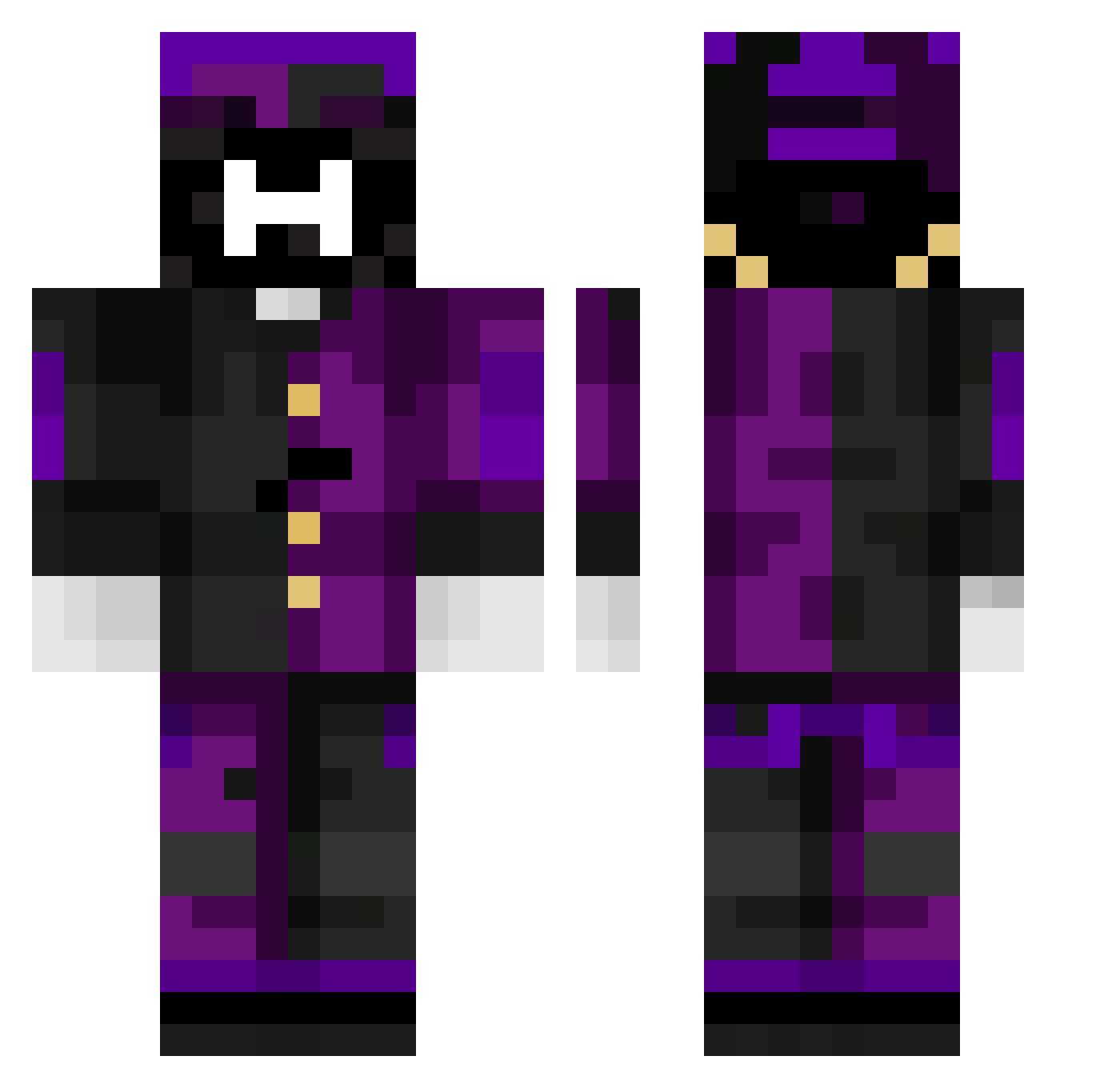 SkyProfit Minecraft skin, front and back view