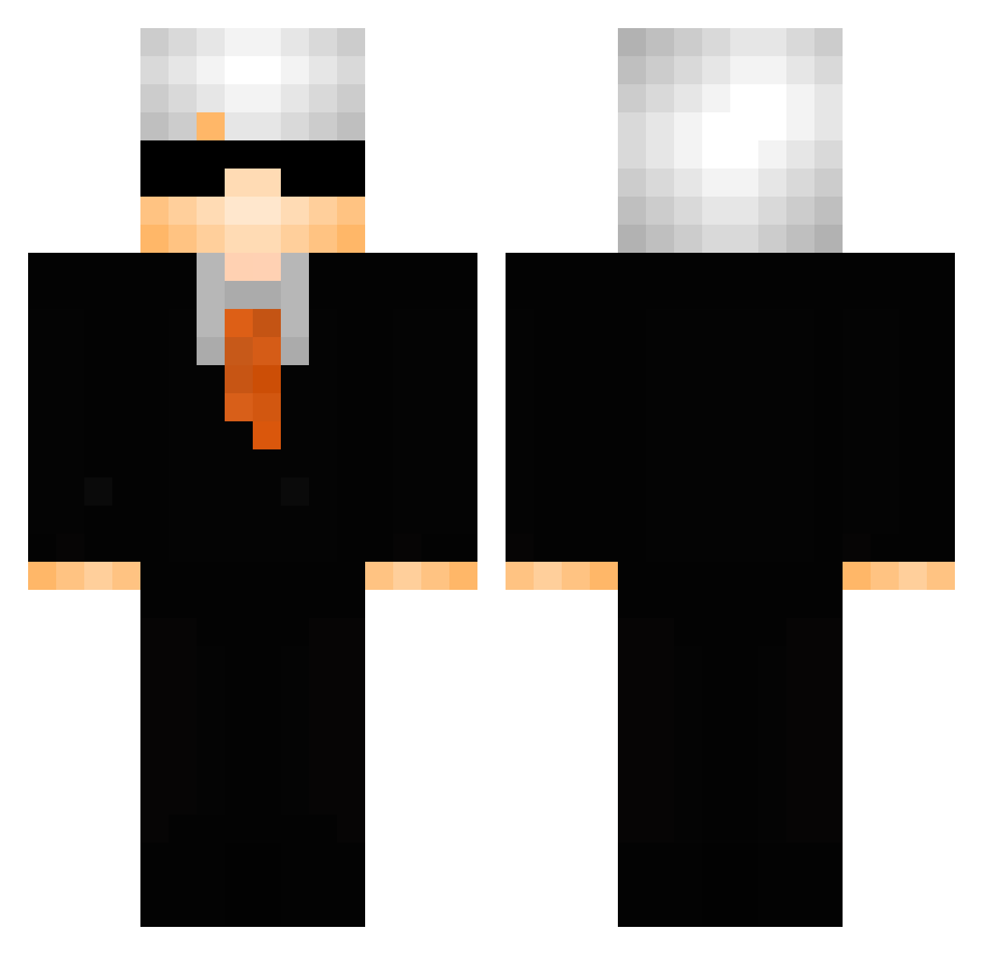 shottzftw Minecraft skin, front and back view