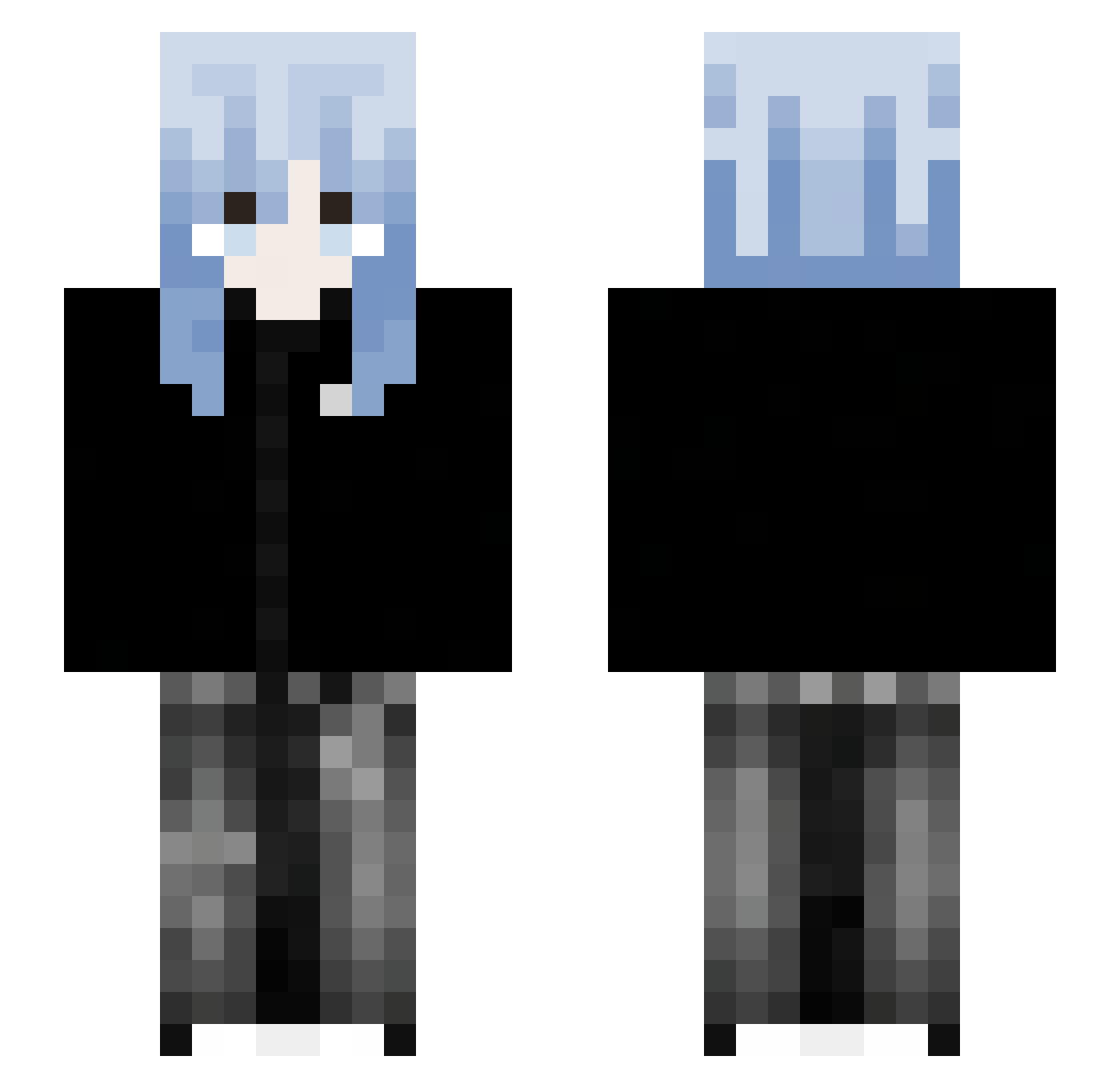 sillioll Minecraft skin, front and back view