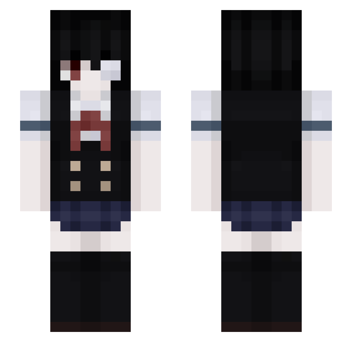 startawar Minecraft skin, front and back view