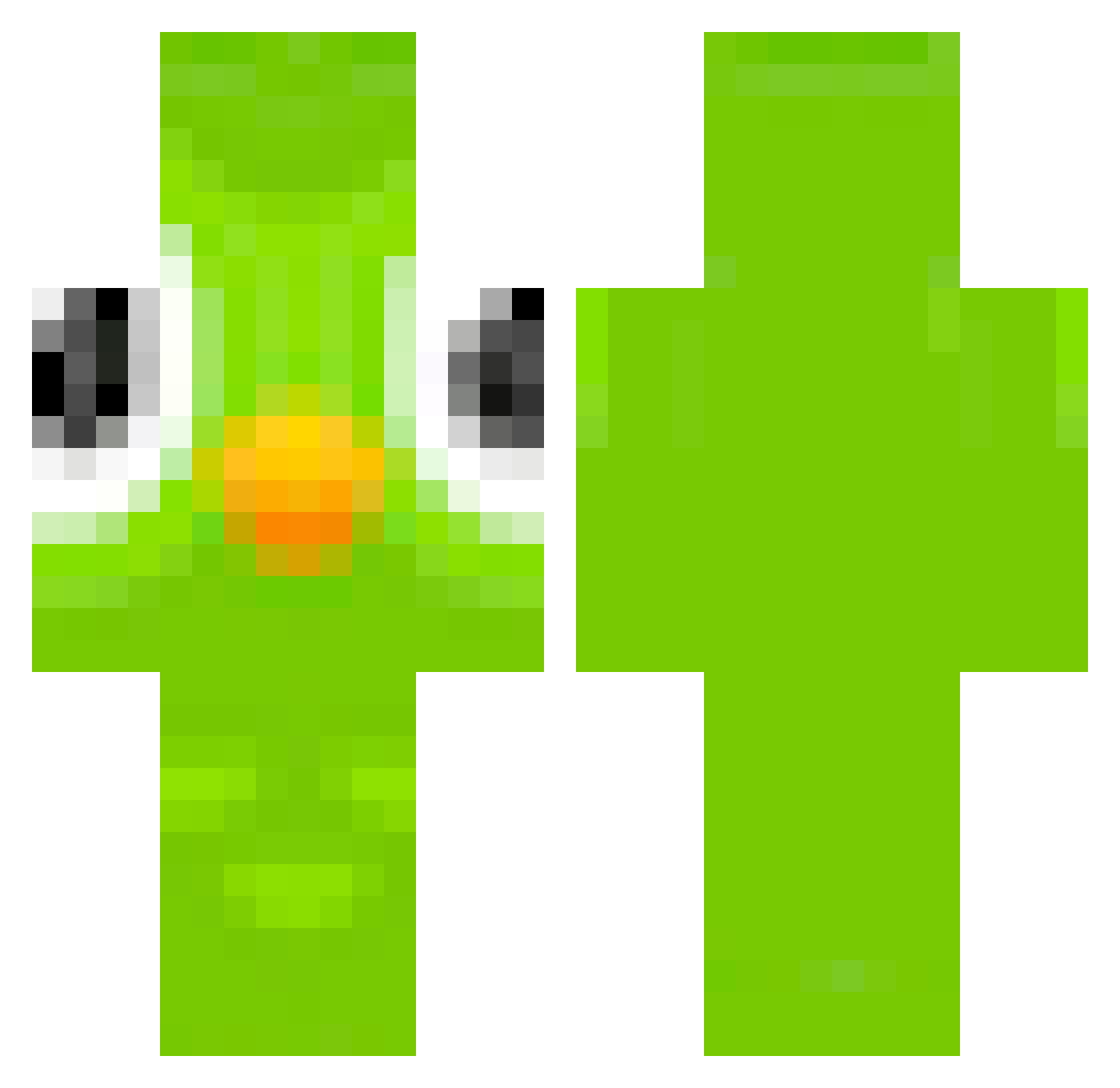 WilburIsMommy Minecraft skin, front and back view